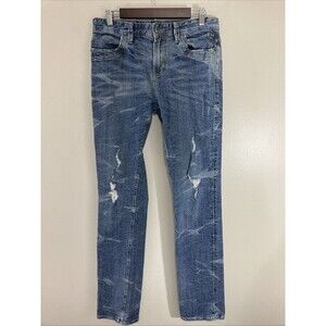 Harley Davidson Black Label Jeans Mens 32x34 Straight Leg Blue Dark Wash